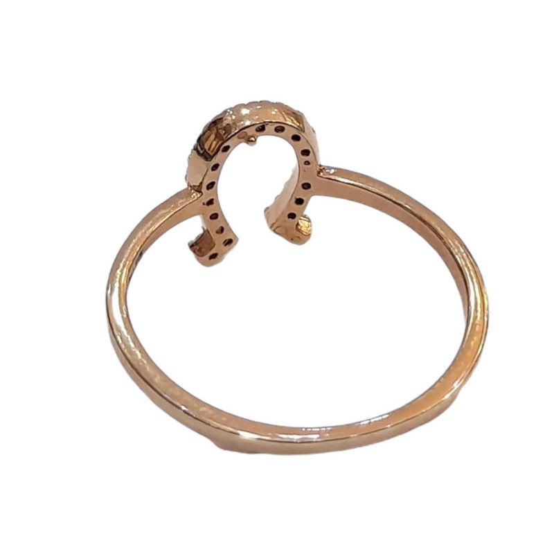 Γυναικειο ασημενιο δαχτυλιδι ONE rose gold και πεταλο RN-R6447 - KalliopiSilver