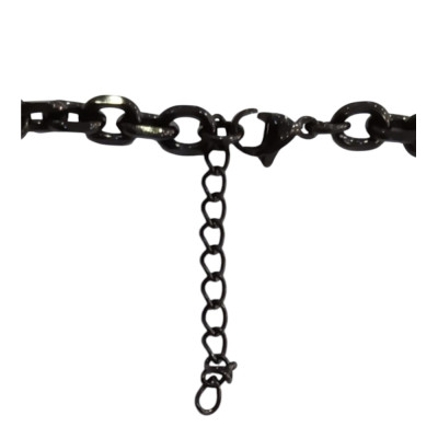 Κολιε Aλυσιδα λαιμου ατσαλι blacksteel Φορσετίνα Διπλό Διαμαντέ παχος 0,5cm μηκος 65cm ST-304100628-560 - KalliopiSilver