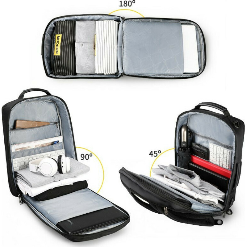 Tigernu Ανδρικό Σακίδιο Πλάτης Tigernu T-B3639 Black - KalliopiSilver