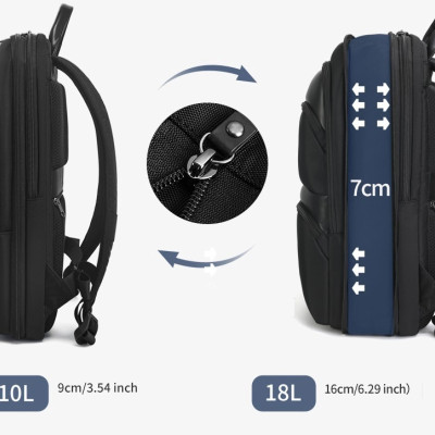 Tigernu T-B9121 Τσάντα Πλάτης για Laptop 15.6" σε Μαύρο χρώμα