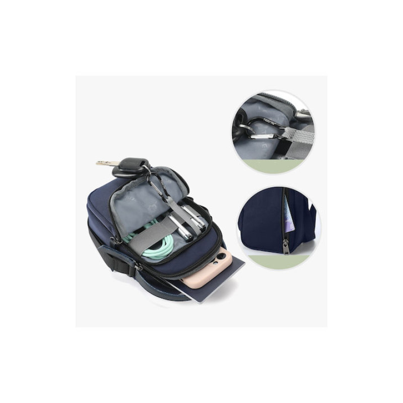 TIGERNU Tigernu Γυναικεία Τσάντα Χιαστί Navy Μπλε T8810-blue - KalliopiSilver