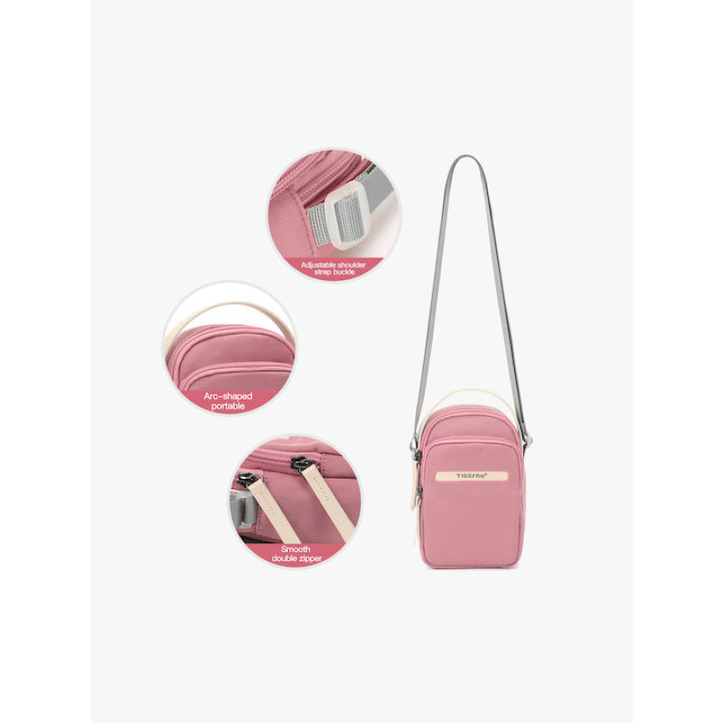 TIGERNU Tigernu Γυναικεία Τσάντα Χιαστί ροζ T8810-pink - KalliopiSilver