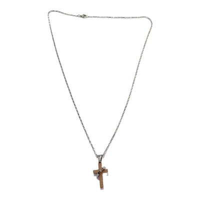 BD JEWELERY Ανδρικος σταυρος από ατσαλι 1,5X4CM και αλυσιδα 56cm TAX305100243-800 - KalliopiSilver