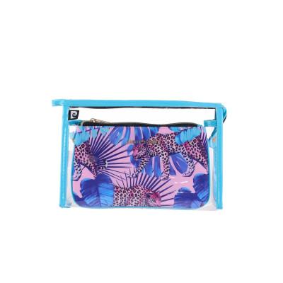 Σετ 2 Νεσεσέρ Pierre Cardin Beauty Case Διάφανο & Εσωτερικό Νεσεσέρ Γαλάζιο TIAN01-3391-AZZURRO