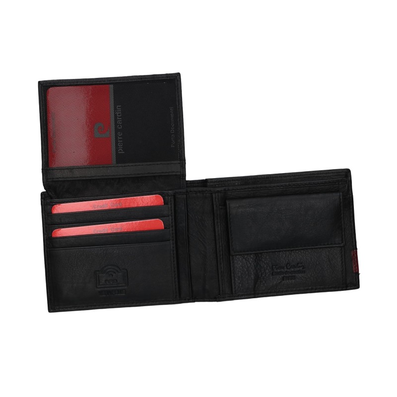 Ανδρικό Δερμάτινο Πορτοφόλι Pierre Cardin RFID μαυρο μπορντο ριγα Tilak26-8806-black-bordeaux - KalliopiSilver Ανδρικό Δερμάτινο Πορτοφόλι Pierre Cardin RFID μαυρο μπορντο ριγα Tilak26-8806-black-bordeaux - KalliopiSilver