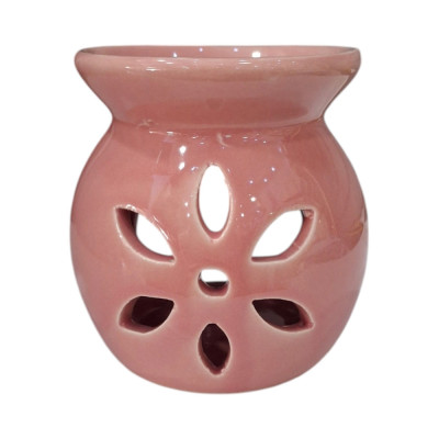 Αρωματιστής χρωμα Ροζ Oil & Wax Burner 8χ8χ6cm WX-8222-pink