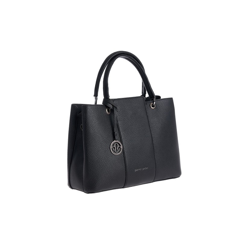 Τσάντα Χειρός Pierre Cardin Μαύρη Eco Leather με Διπλά Χερούλια & Ιμάντα Ώμου WX24-25025-black Τσάντα Χειρός Pierre Cardin Μαύρη Eco Leather με Διπλά Χερούλια & Ιμάντα Ώμου WX24-25025-black