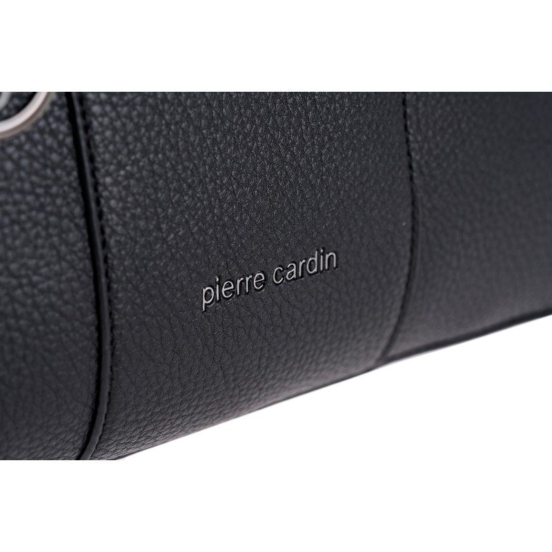 Τσάντα Χειρός Pierre Cardin Μαύρη Eco Leather με Διπλά Χερούλια & Ιμάντα Ώμου WX24-25025-black Τσάντα Χειρός Pierre Cardin Μαύρη Eco Leather με Διπλά Χερούλια & Ιμάντα Ώμου WX24-25025-black