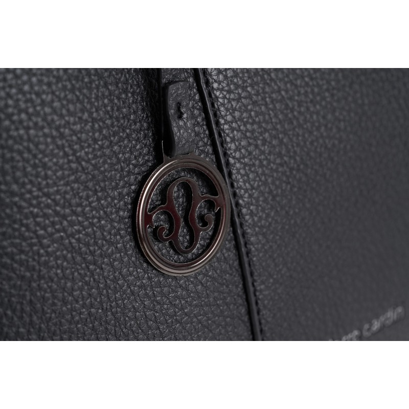 Τσάντα Χειρός Pierre Cardin Μαύρη Eco Leather με Διπλά Χερούλια & Ιμάντα Ώμου WX24-25025-black Τσάντα Χειρός Pierre Cardin Μαύρη Eco Leather με Διπλά Χερούλια & Ιμάντα Ώμου WX24-25025-black