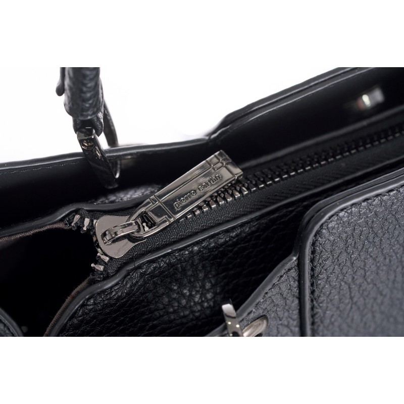 Τσάντα Χειρός Pierre Cardin Μαύρη Eco Leather με Διπλά Χερούλια & Ιμάντα Ώμου WX24-25025-black Τσάντα Χειρός Pierre Cardin Μαύρη Eco Leather με Διπλά Χερούλια & Ιμάντα Ώμου WX24-25025-black