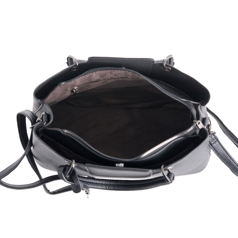Τσάντα Χειρός Pierre Cardin Μαύρη Eco Leather με Διπλά Χερούλια & Ιμάντα Ώμου WX24-25025-black Τσάντα Χειρός Pierre Cardin Μαύρη Eco Leather με Διπλά Χερούλια & Ιμάντα Ώμου WX24-25025-black