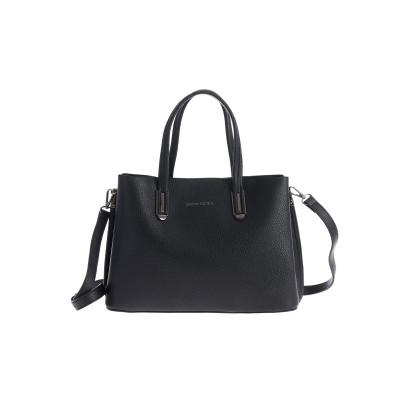 Τσάντα Χειρός Pierre Cardin Μαύρη από Eco Leather με Ιμάντα Ώμου WX24-2518-black