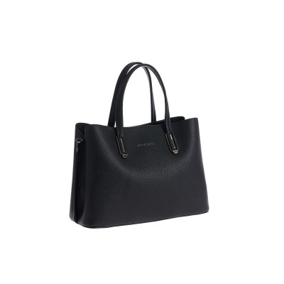 Τσάντα Χειρός Pierre Cardin Μαύρη από Eco Leather με Ιμάντα Ώμου WX24-2518-black