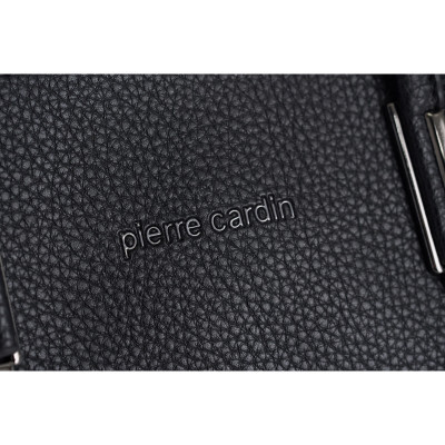 Τσάντα Χειρός Pierre Cardin Μαύρη από Eco Leather με Ιμάντα Ώμου WX24-2518-black