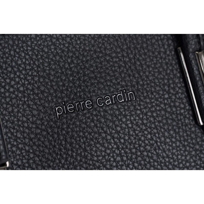 Τσάντα Χειρός Pierre Cardin Μαύρη από Eco Leather με Ιμάντα Ώμου WX24-2518-black