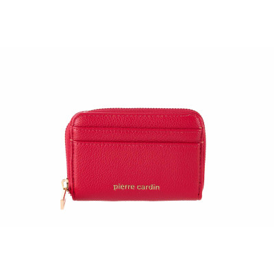Μικρό Γυναικείο Πορτοφόλι Pierre Cardin Κοκκινο από Eco Leather με Φερμουάρ WX41-135-RED