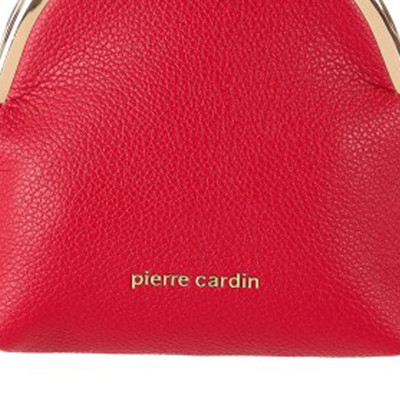 Γυναικείο Πορτοφολάκι Κερμάτων Κοκκινο Pierre Cardin με Κλιπ WX44-1612-red