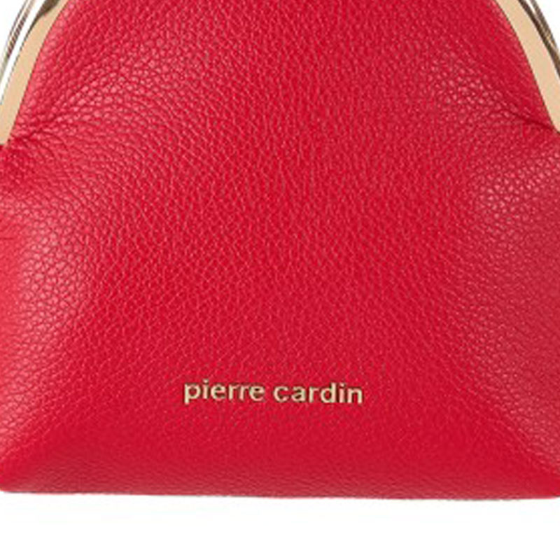 Γυναικείο Πορτοφολάκι Κερμάτων Κοκκινο Pierre Cardin με Κλιπ WX44-1612-red