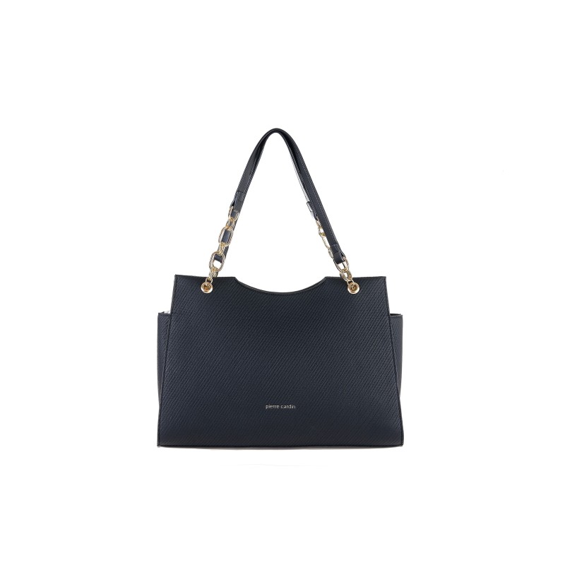 Τσάντα Ώμου Pierre Cardin Μαύρη από Eco Leather με Διπλό Χερούλι & Χρυσή Αλυσίδα WX56-50603-black Τσάντα Ώμου Pierre Cardin Μαύρη από Eco Leather με Διπλό Χερούλι & Χρυσή Αλυσίδα WX56-50603-black