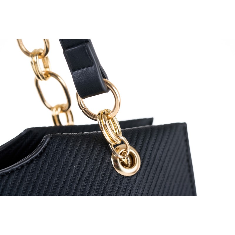 Τσάντα Ώμου Pierre Cardin Μαύρη από Eco Leather με Διπλό Χερούλι & Χρυσή Αλυσίδα WX56-50603-black Τσάντα Ώμου Pierre Cardin Μαύρη από Eco Leather με Διπλό Χερούλι & Χρυσή Αλυσίδα WX56-50603-black