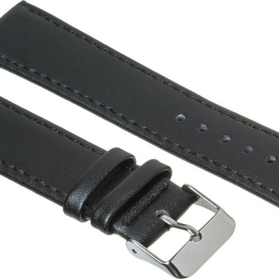 Λουράκι ρολογιου Δερμάτινο TZEVELION ART1266 black μαυρο 18mm