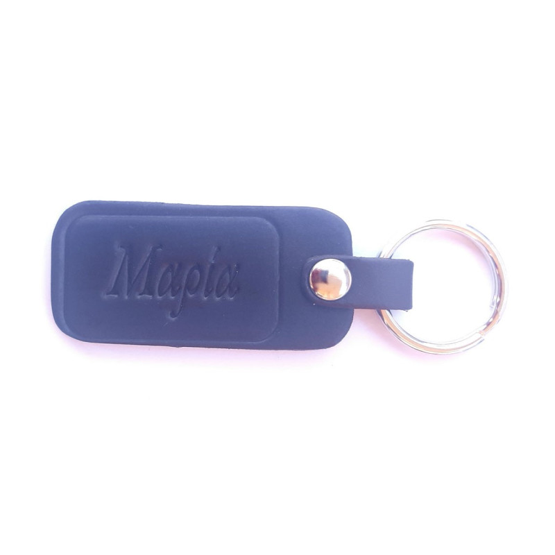 Μπρελόκ Δερμάτινο με όνομα ΜΑΡΙΑ Μαυρο 10*3cm (ΣΥΣΚΕΥΑΣΙΑ ΔΩΡΟΥ) - KalliopiSilver
