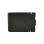 Daston Δερμάτινο Ανδρικό Πορτοφόλι με κουμπι και RFID μαυρο daston-099-black