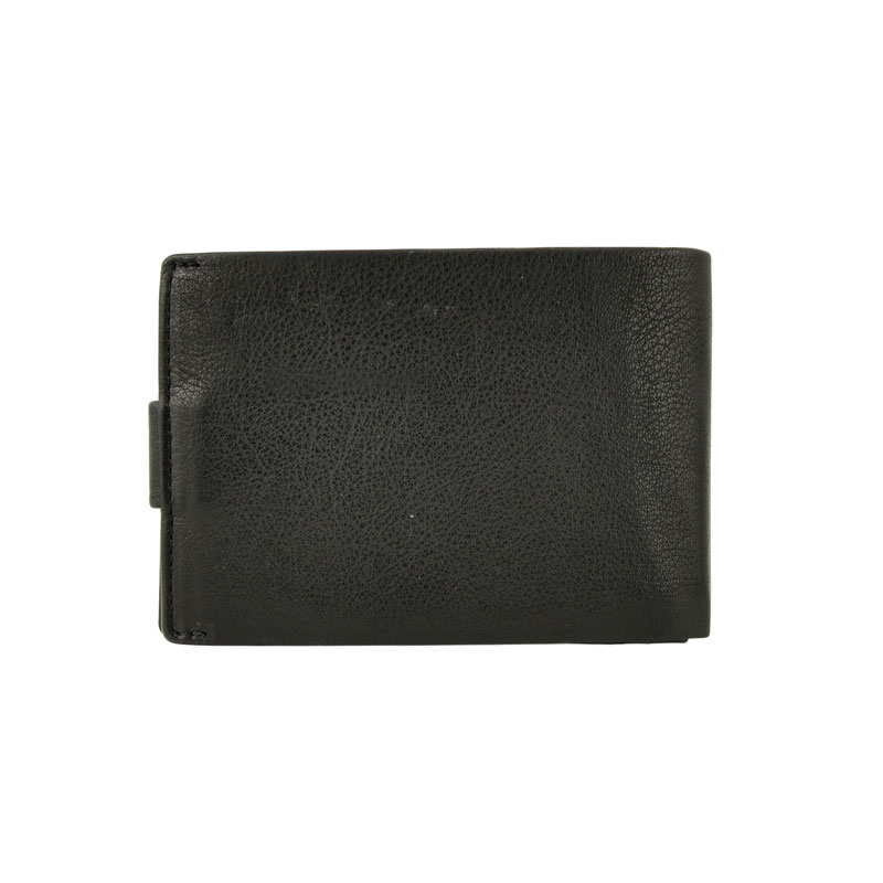 Daston Δερμάτινο Ανδρικό Πορτοφόλι με κουμπι και RFID μαυρο daston-099-black