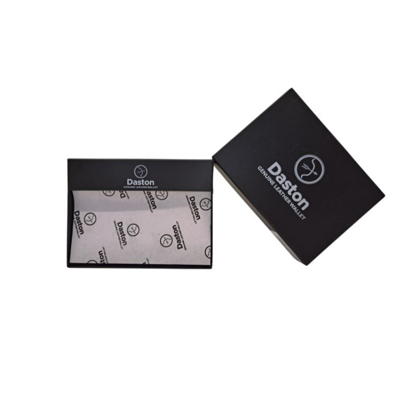 Daston Δερμάτινο Ανδρικό Πορτοφόλι με κουμπι και RFID μαυρο daston-099-black