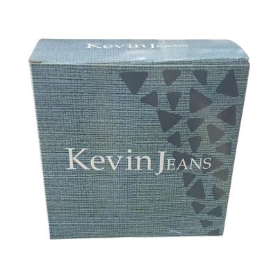 Kevin Jeans Δερμάτινη Ζώνη μαυρη με Διπλή Ραφή και Μεταλλική Πόρπη 10140-GG21-black - KalliopiSilver