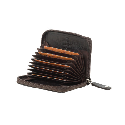 Δερμάτινη Καρτοθήκη με RFID καφε LAVOR 1-3829-brown