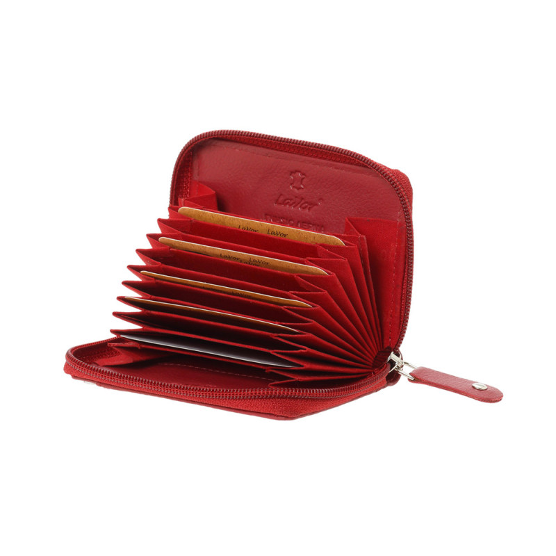Δερμάτινη Καρτοθήκη με RFID κοκκινη LAVOR 1-3829-red - KalliopiSilver