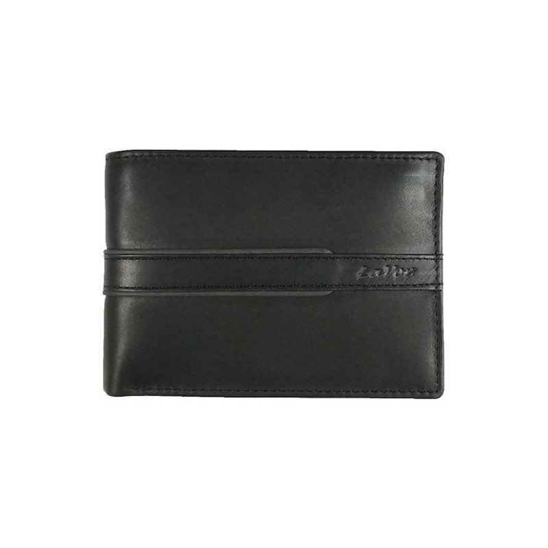 Δερμάτινο Ανδρικό Πορτοφόλι Μαύρο lavor 1-5814 black - KalliopiSilver