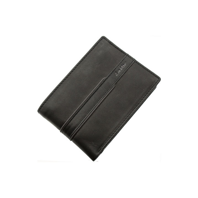 Δερμάτινο Ανδρικό Πορτοφόλι Μαύρο lavor 1-5814 black - KalliopiSilver