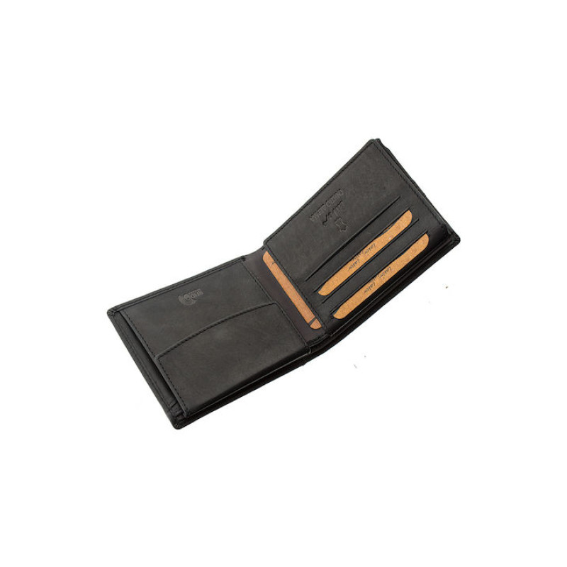 Δερμάτινο Ανδρικό Πορτοφόλι Μαύρο lavor 1-5814 black - KalliopiSilver