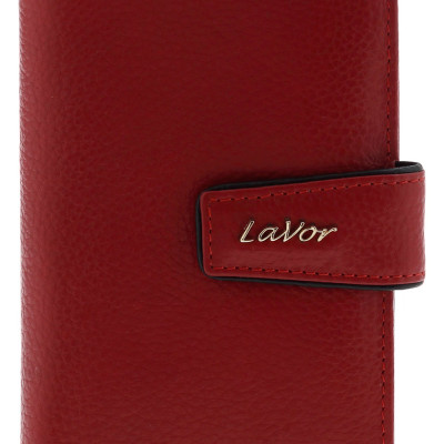 Lavor Γυναικειο δερματινο πορτοφολι RFID κοκκινο lavor-6038-red