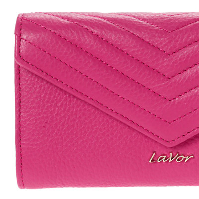 Lavor Μεγάλο Δερμάτινο Γυναικείο Πορτοφόλι με RFID ροδι lavor-6072-rodi - KalliopiSilver