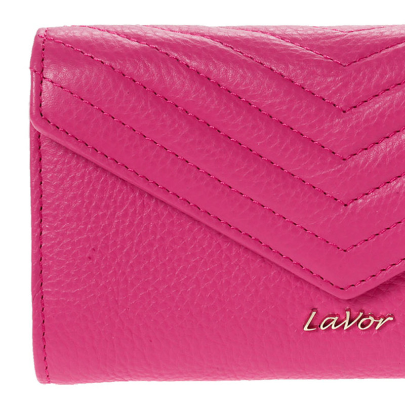 Lavor Μεγάλο Δερμάτινο Γυναικείο Πορτοφόλι με RFID ροδι lavor-6072-rodi - KalliopiSilver