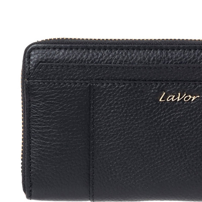 Lavor Μεγάλο Δερμάτινο Γυναικείο Πορτοφόλι με RFID μαυρο lavor-6077-black - KalliopiSilver