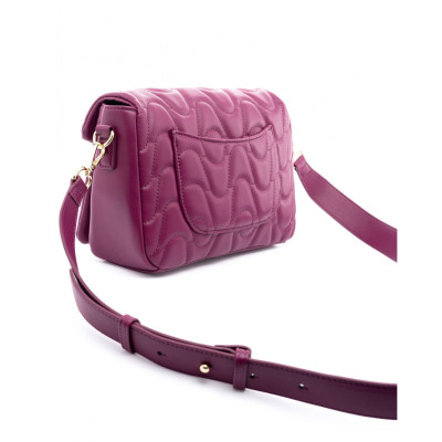 Τσάντα VETA JILL χιαστί  magenta καπιτονέ με δύο χώρους 6071-2 - KalliopiSilver