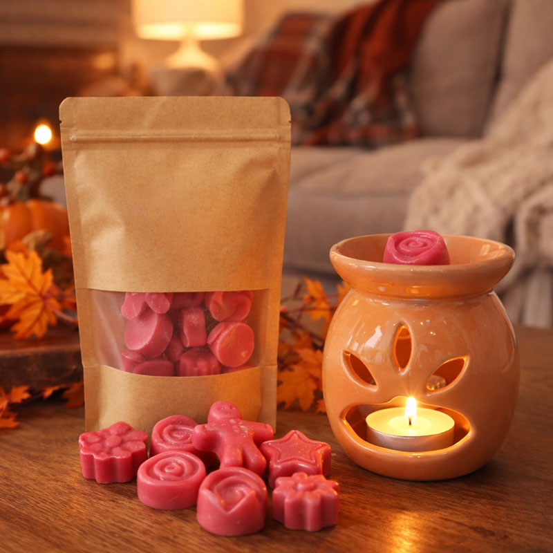 Χειροποίητα Wax Melts σογιας ελαιοκραμβης 9 Τεμαχίων 55-60gr αρωμα Ροδι Pomegranate WX-7013 - KalliopiSilver