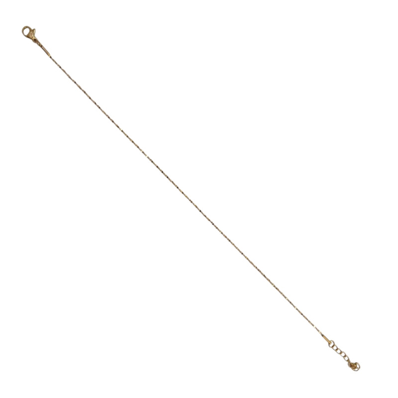 Αλυσιδα ποδιου απο ατσαλι χρυση λεπτη 20cm+5cm ΗBM-5003